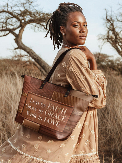 Afroyla "Eliora" Leather Tote Bag