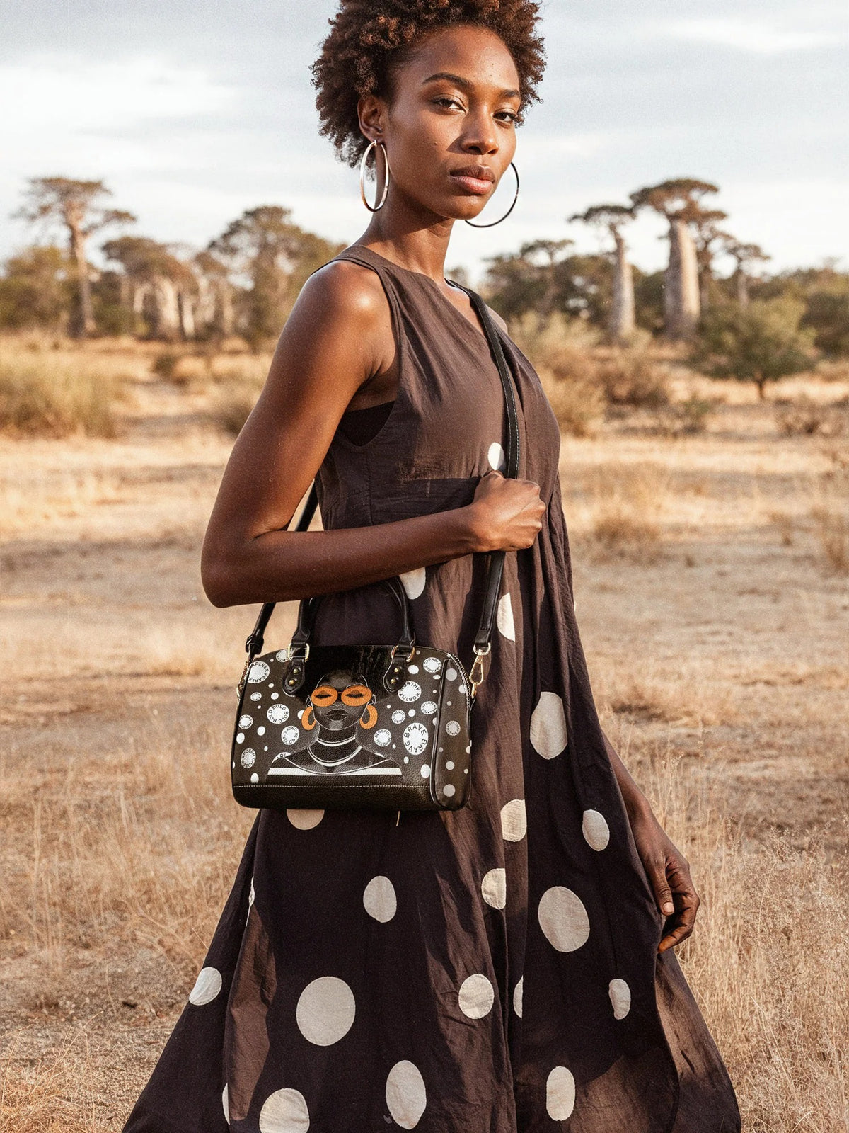 Afroyla "Fahari" Monochrome Mini Satchel