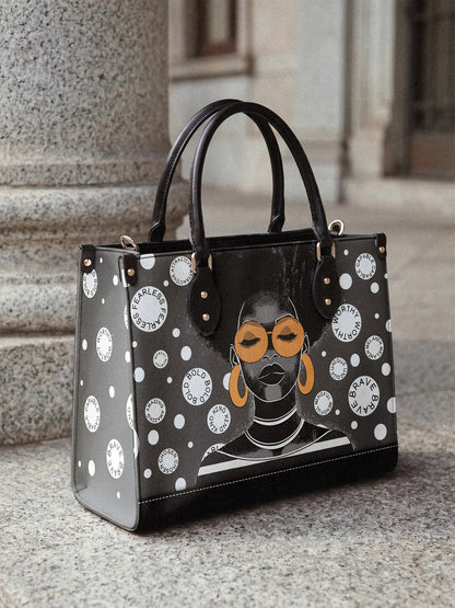 Afroyla "Fahari" Monochrome Leather Handbag