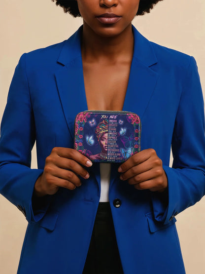 Afroyla "Imani" Blue Orchid Mini Wallet