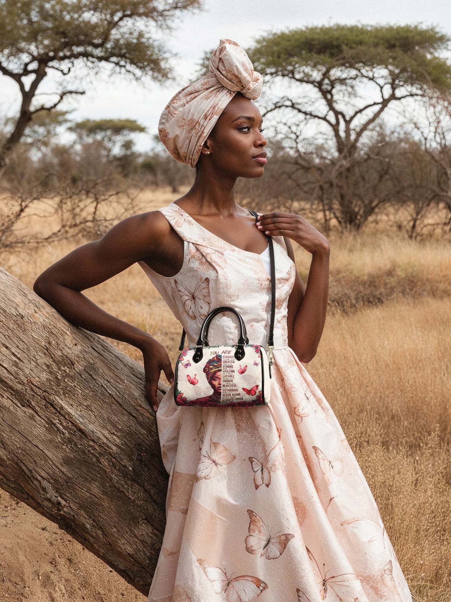 Afroyla "Imani" Dove White Mini Satchel