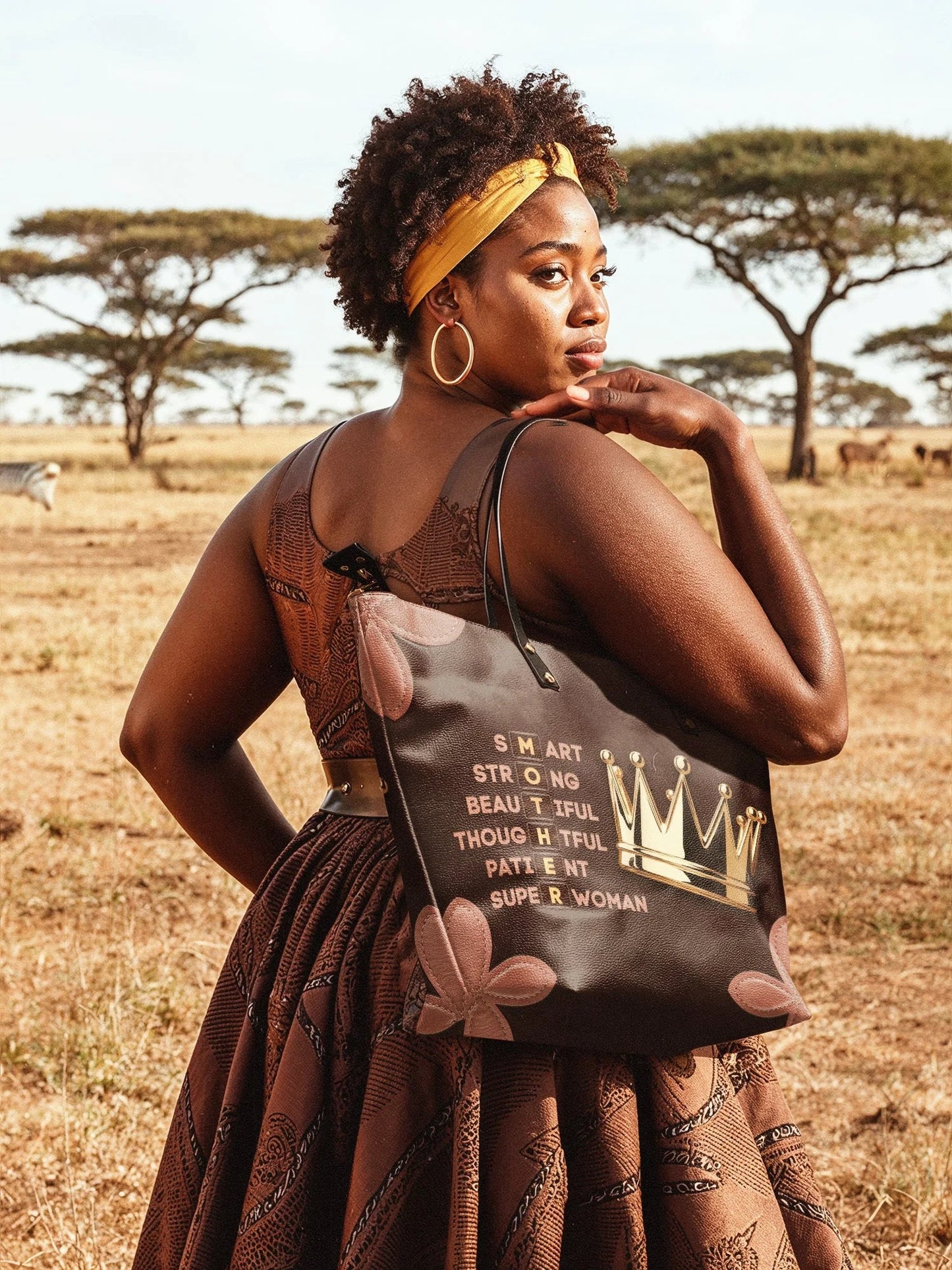 Afroyla "Imarimom" Leather Tote Bag