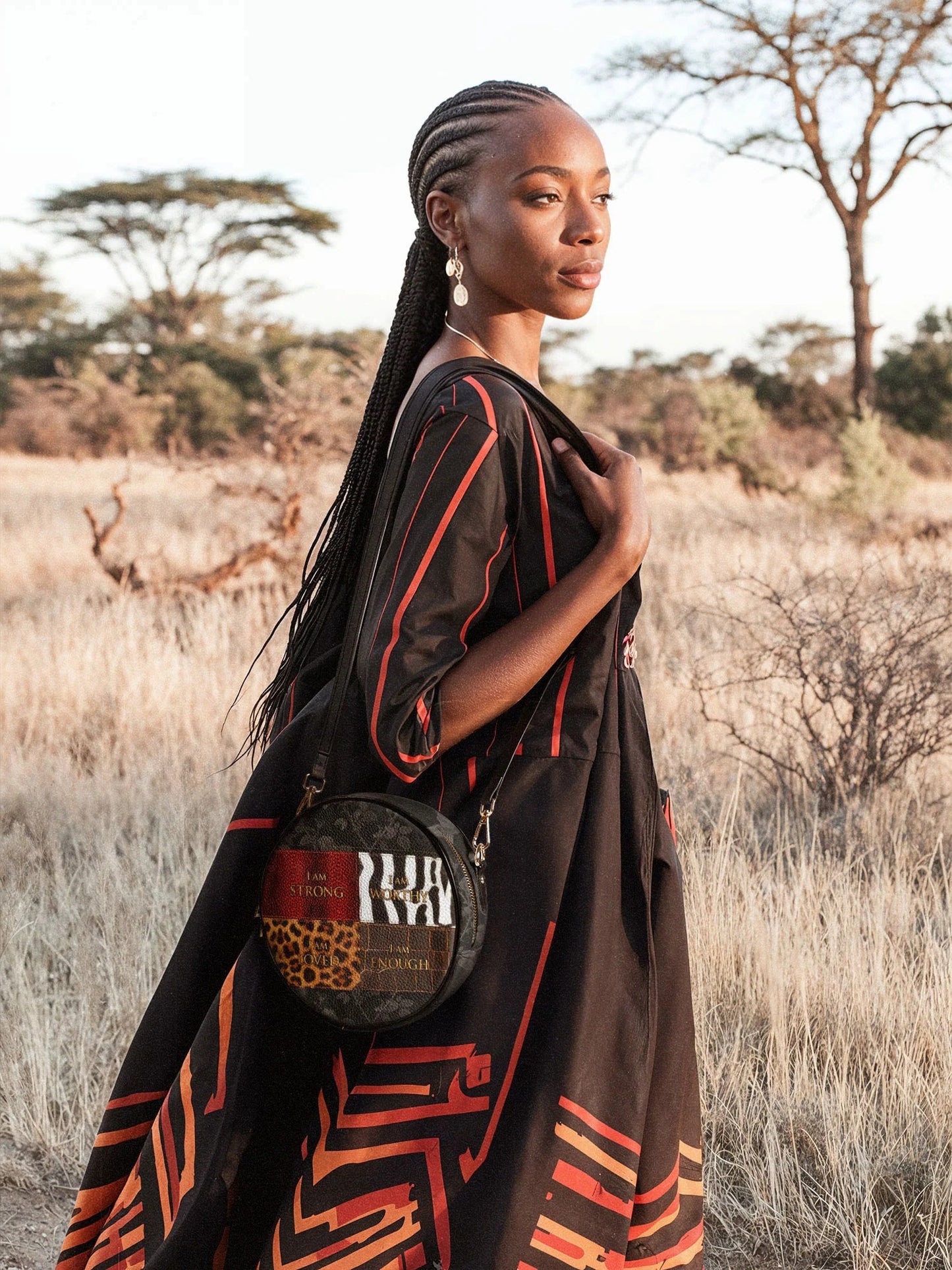 Afroyla "Kadia" Circle Crossbody Bag