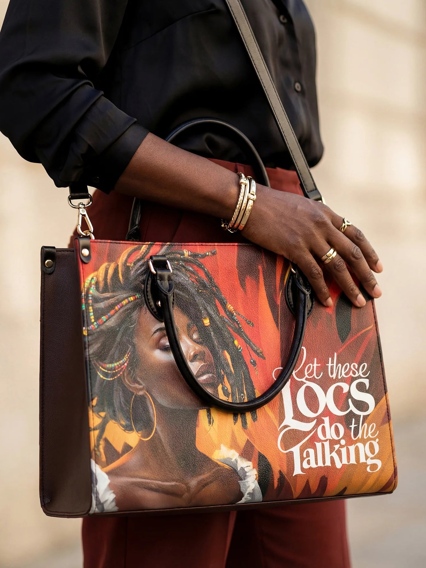 Afroyla "Locella" Leather Handbag