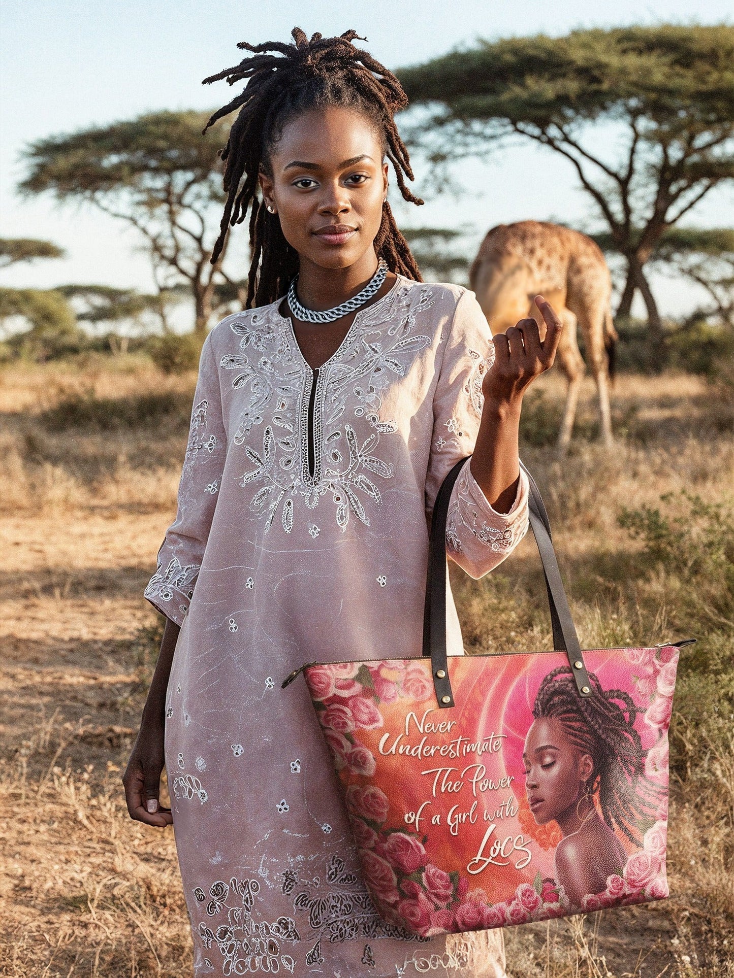 Afroyla "Loclani" Leather Tote Bag