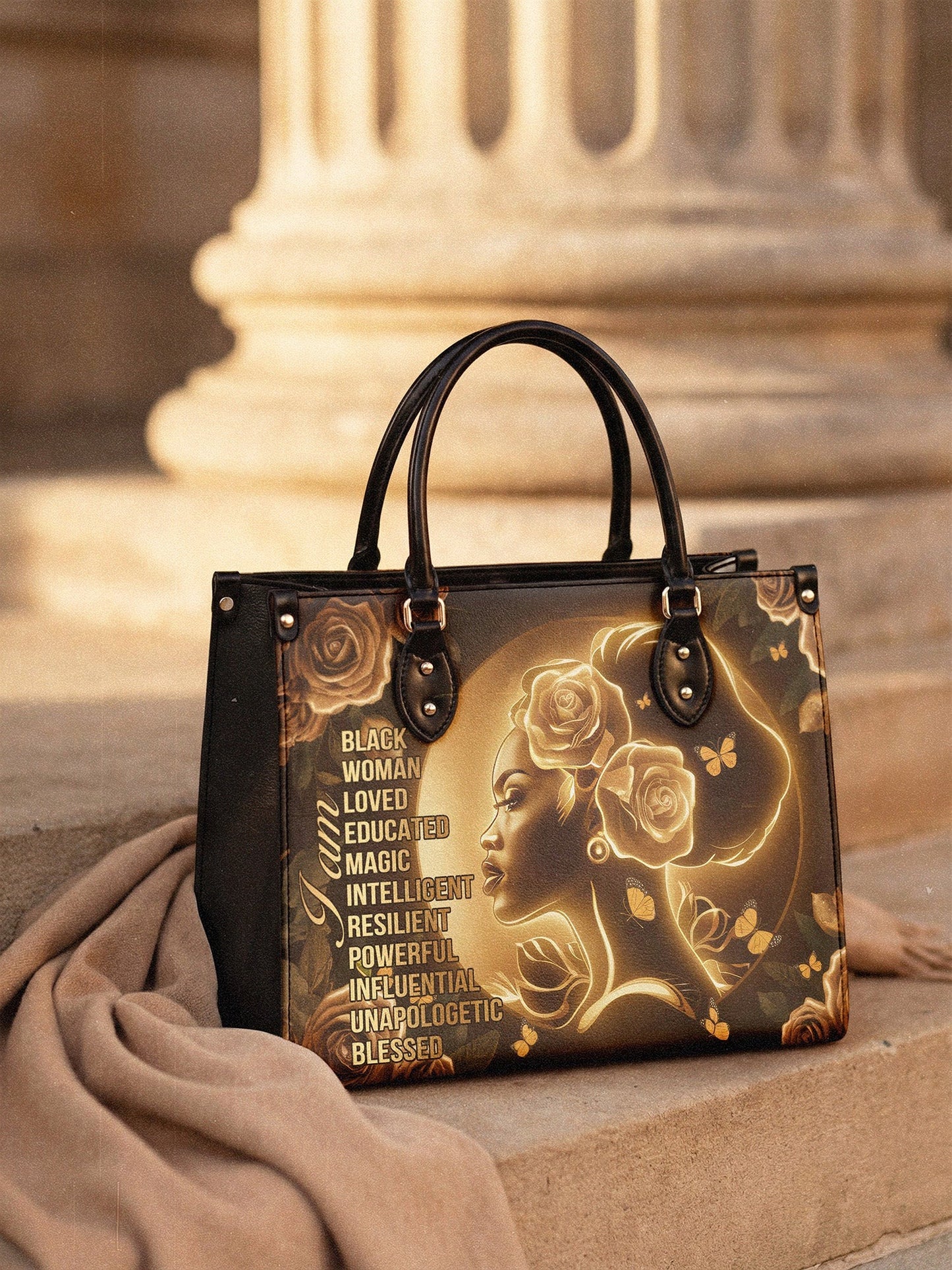 Afroyla "Lumina" Leather Handbag