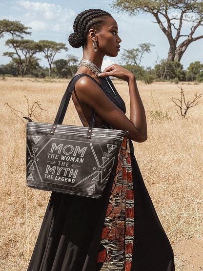 Afroyla "Mamalore" Leather Tote Bag