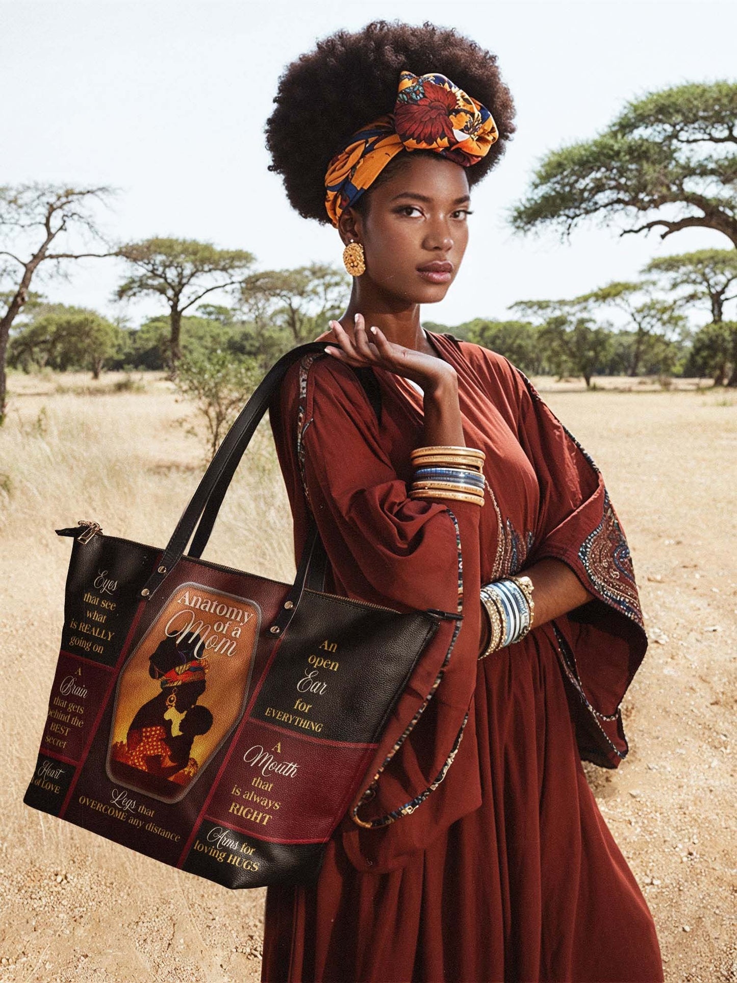 Afroyla "Mamoya" Leather Tote Bag