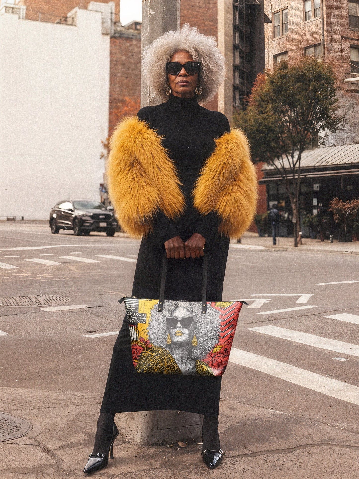 Afroyla "Nandeka" Leather Tote Bag
