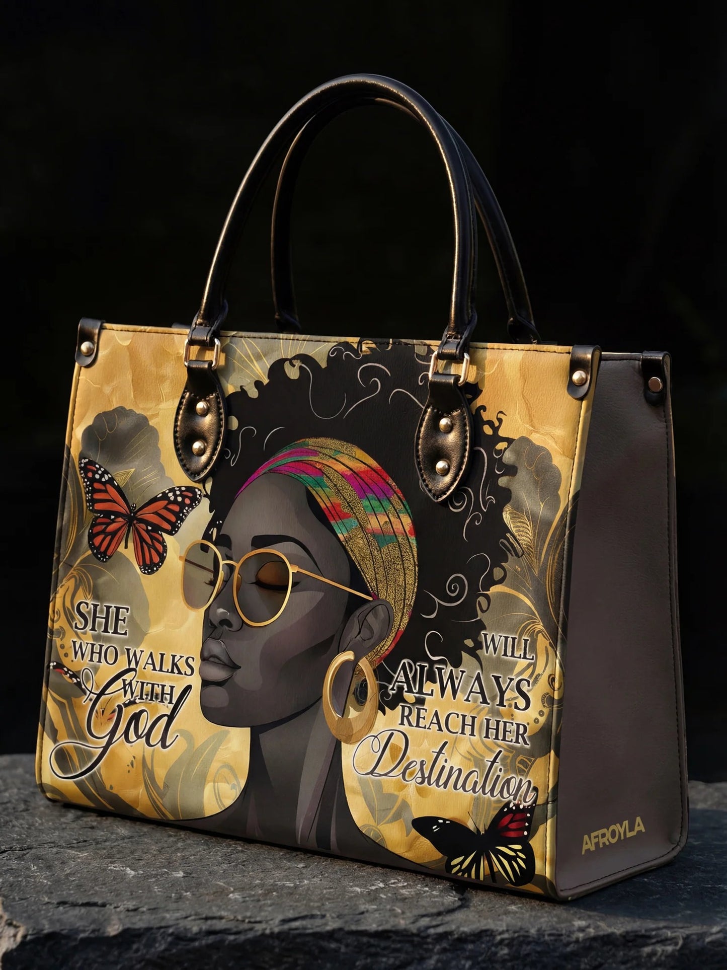 Afroyla "Njia" Leather Handbag