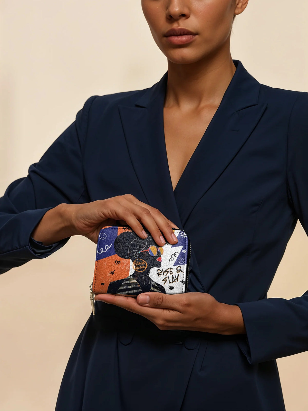 Afroyla "Sanaa" Salt Pop Mini Wallet