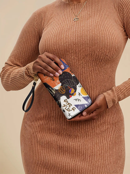 Afroyla "Sanaa" Salt Pop Wallet