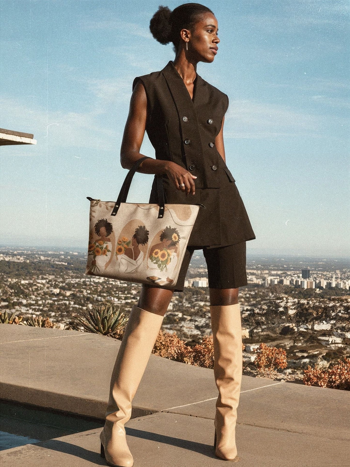 Afroyla "Solina" Leather Tote Bag