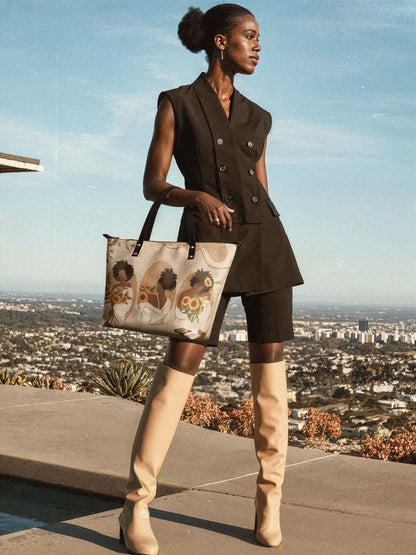 Afroyla "Solina" Leather Tote Bag