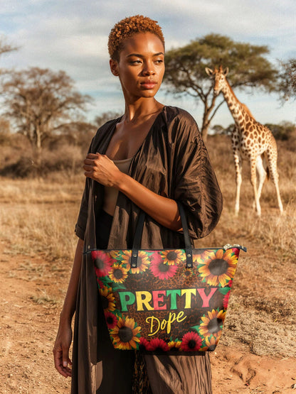Afroyla "Solya" Leather Tote Bag