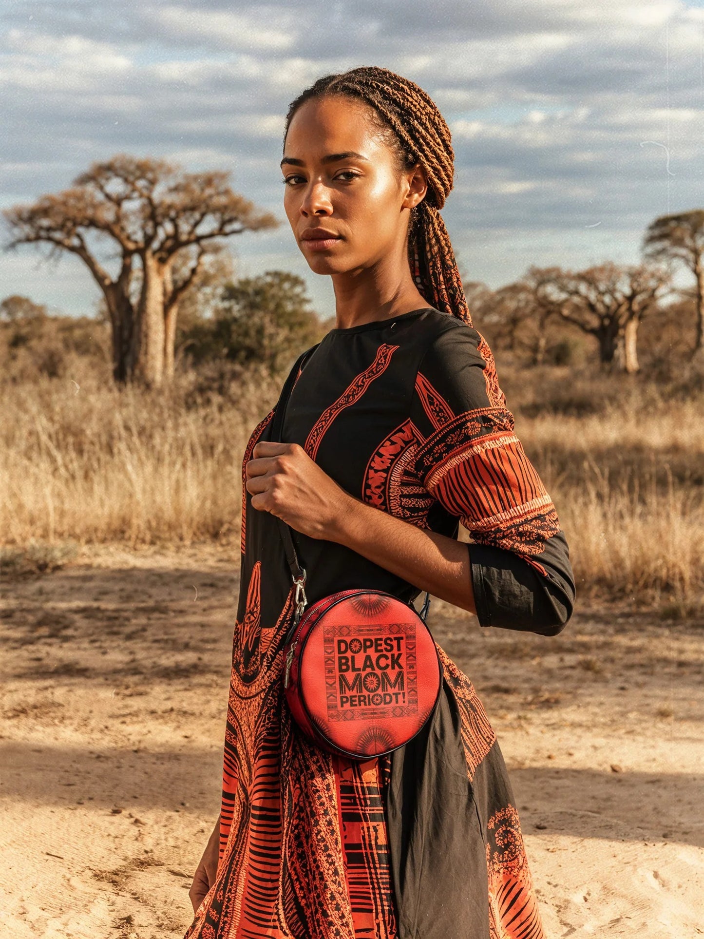 Afroyla "Tajimom" Circle Crossbody Bag