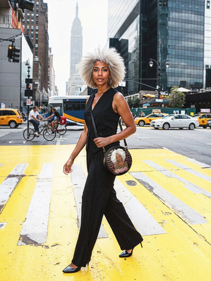 Afroyla "Zalina" Circle Crossbody Bag