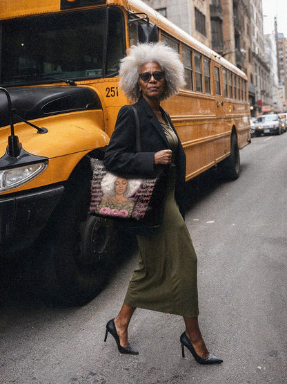 Afroyla "Zalina" Leather Tote Bag