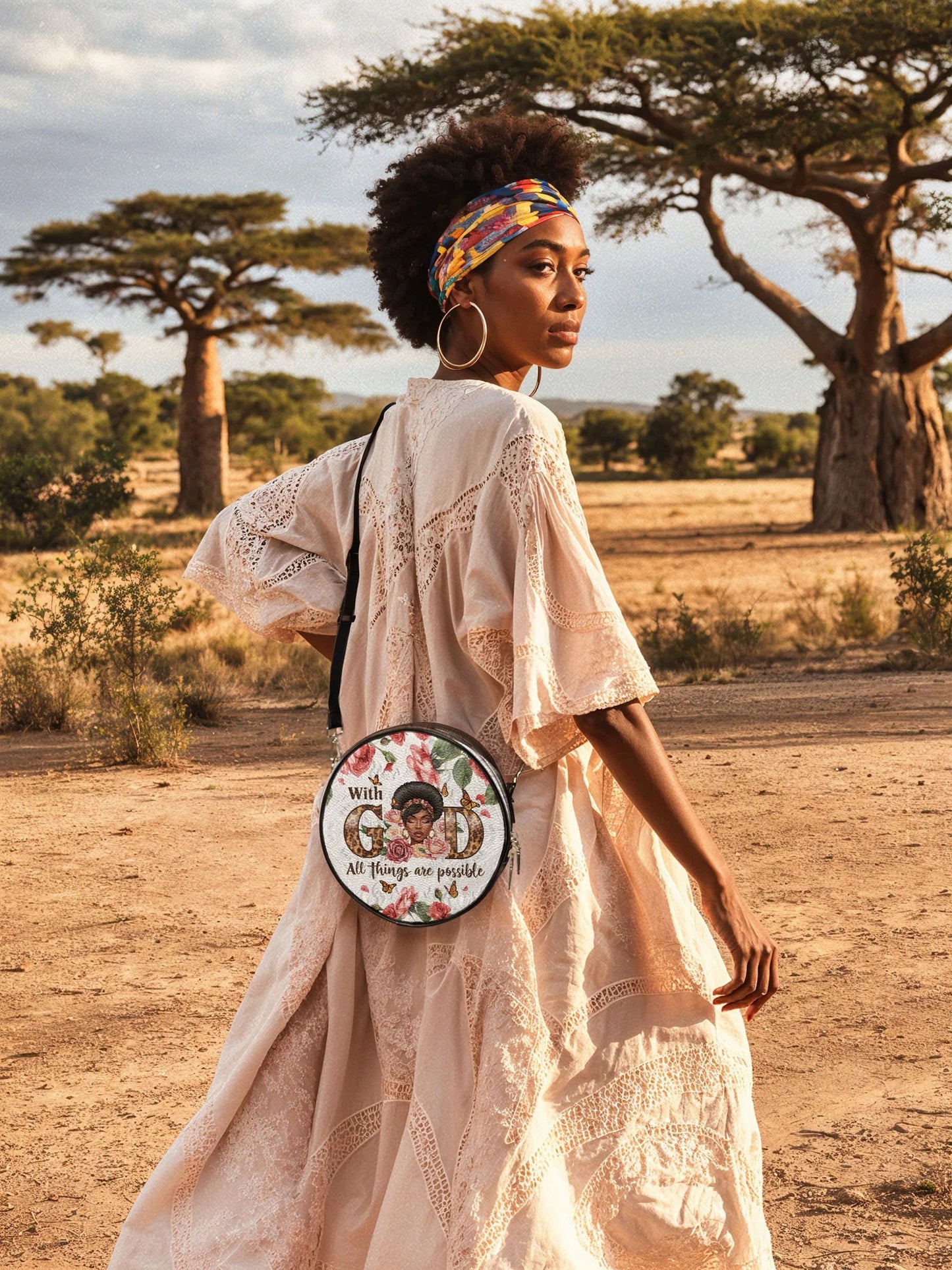 Afroyla "Zanira" Circle Crossbody Bag