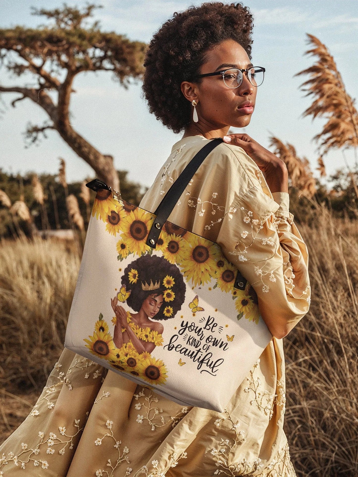 Afroyla "Zuriya" Leather Tote Bag