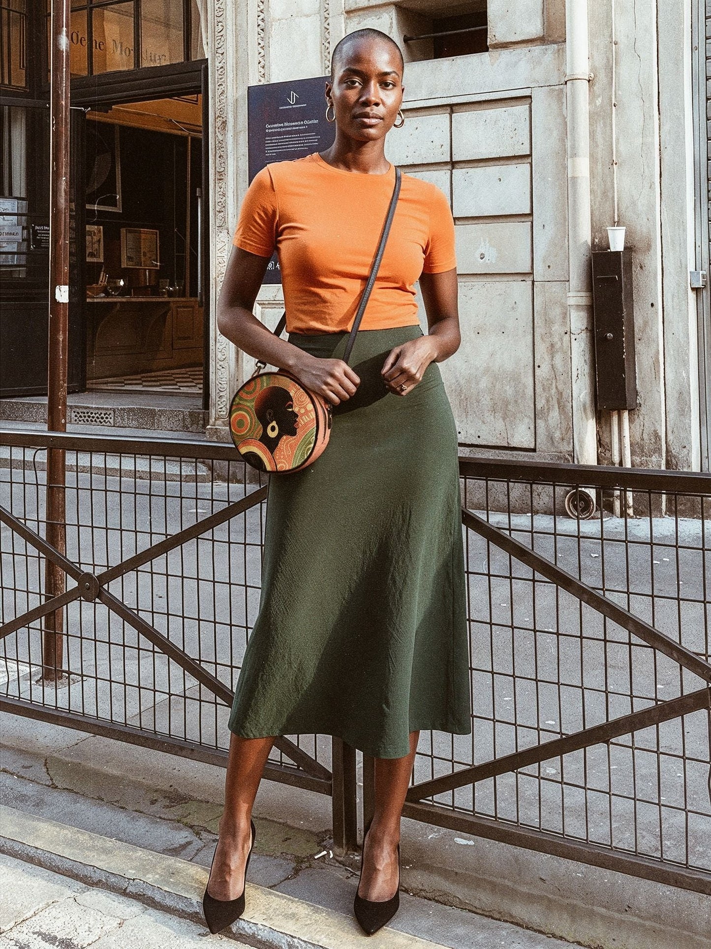 Afroyla "Baldisa" Circle Crossbody Bag