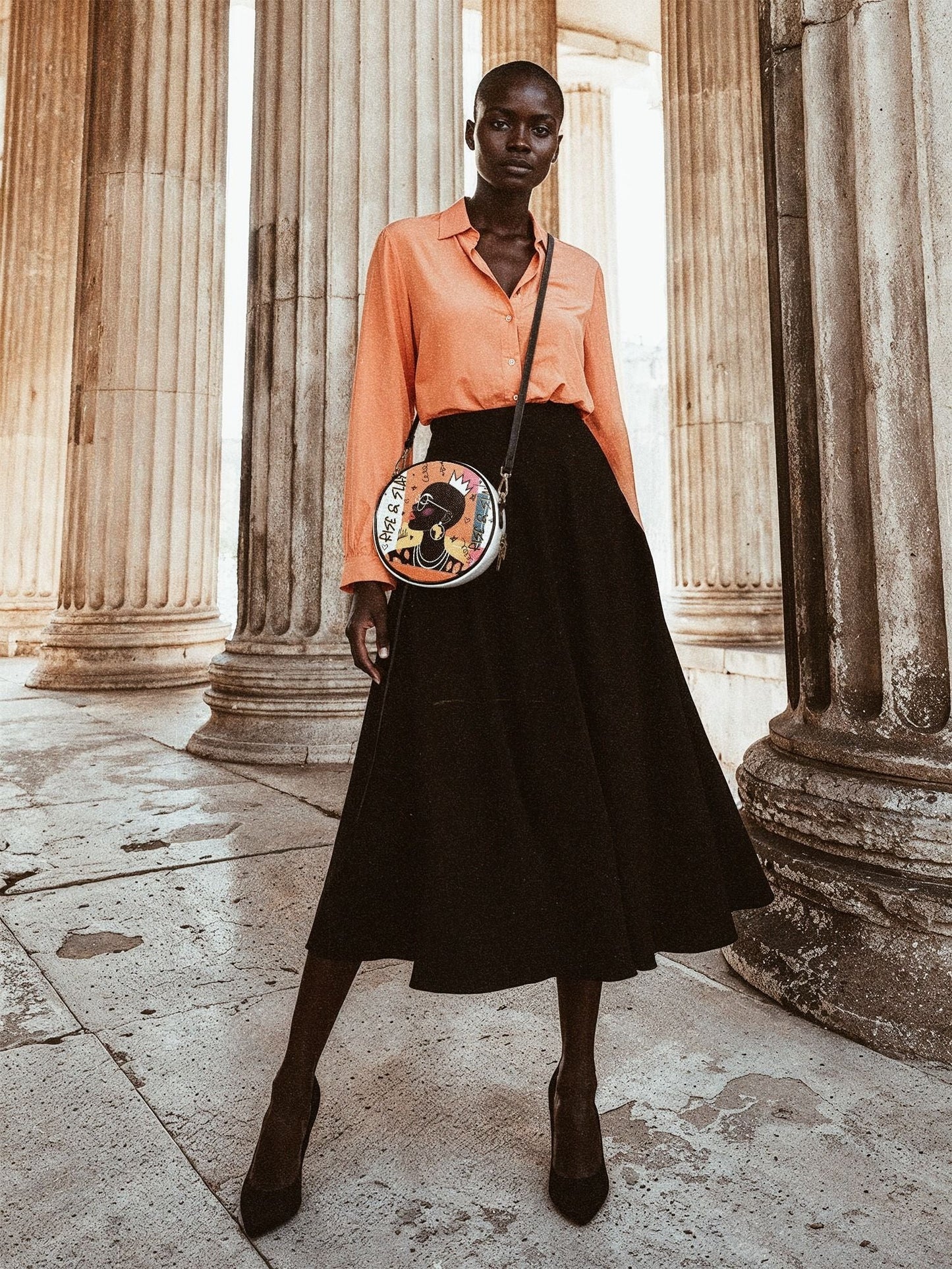 Afroyla "Baridi" Circle Crossbody Bag