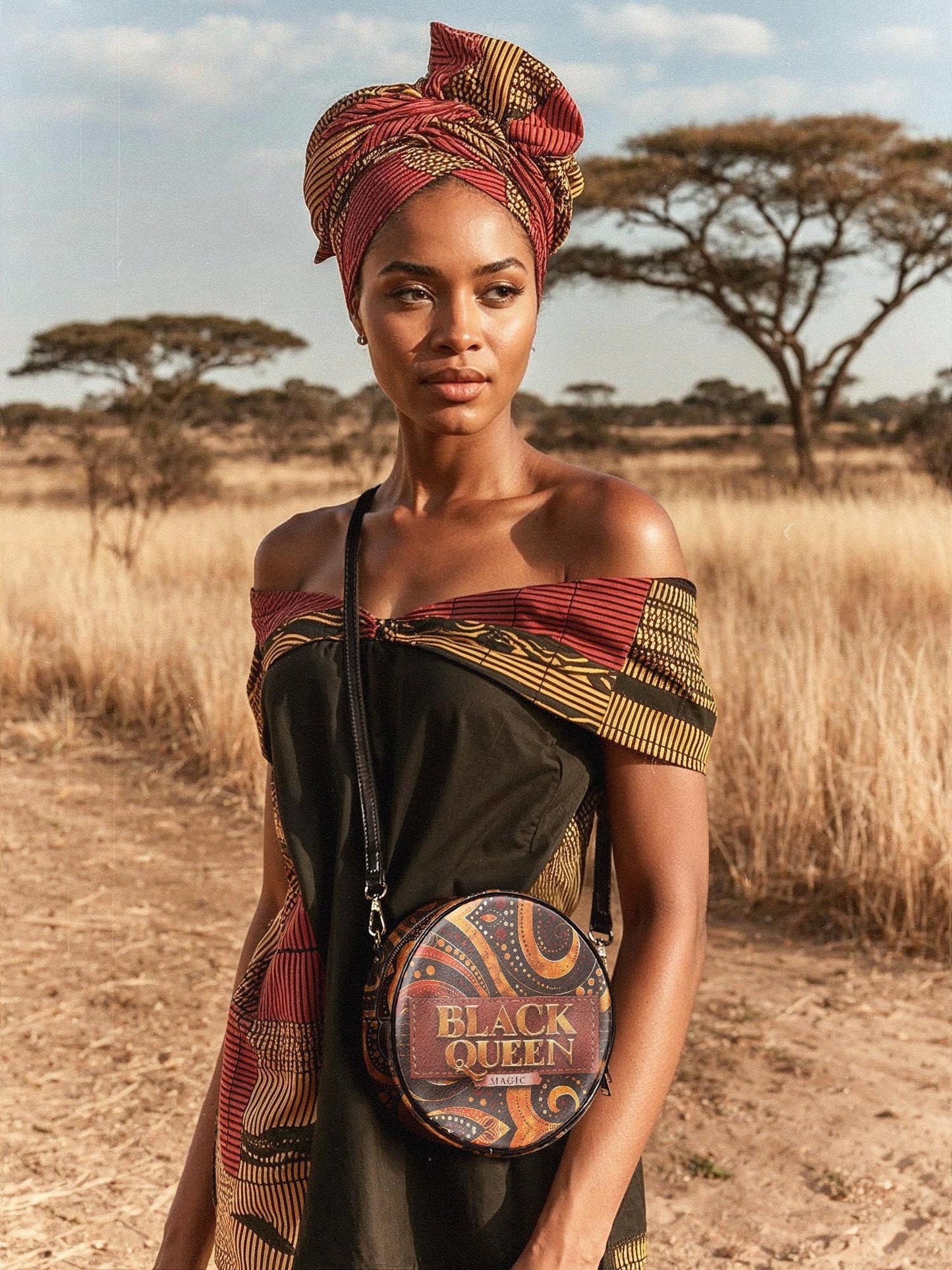 Afroyla "Makeda" Circle Crossbody Bag