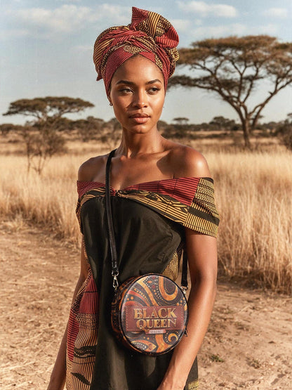 Afroyla "Makeda" Circle Crossbody Bag