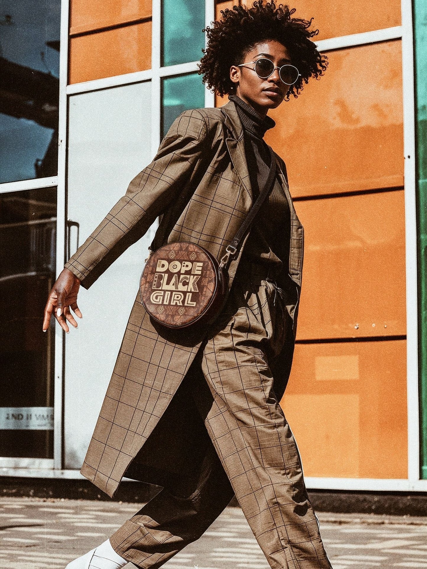 Afroyla "Dope Black Girl" Circle Crossbody Bag