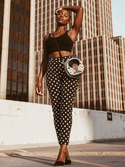 Afroyla "Fahari" Marshmallow Citrus Circle Crossbody Bag