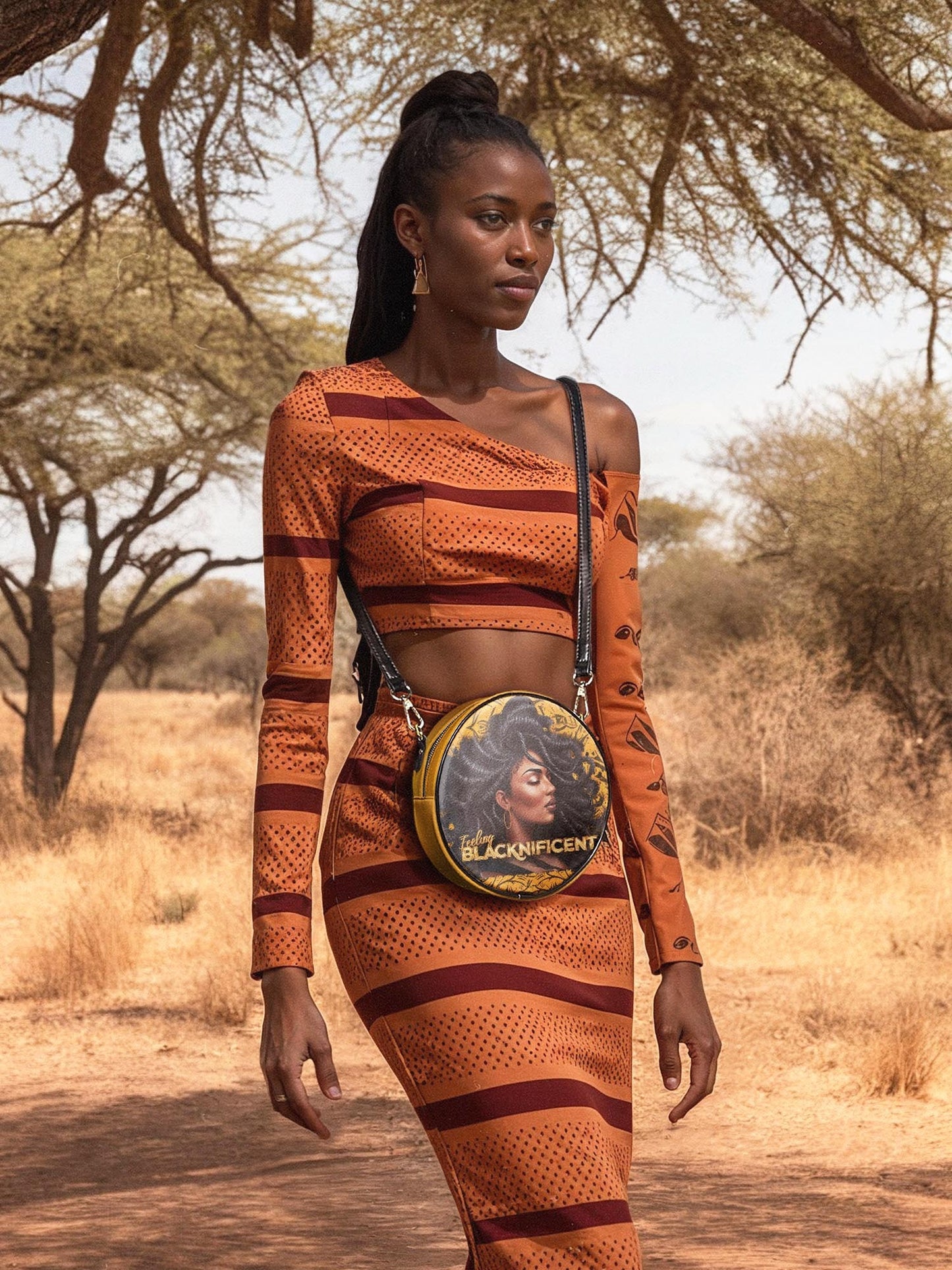 Afroyla "Blacknificent" Circle Crossbody Bag