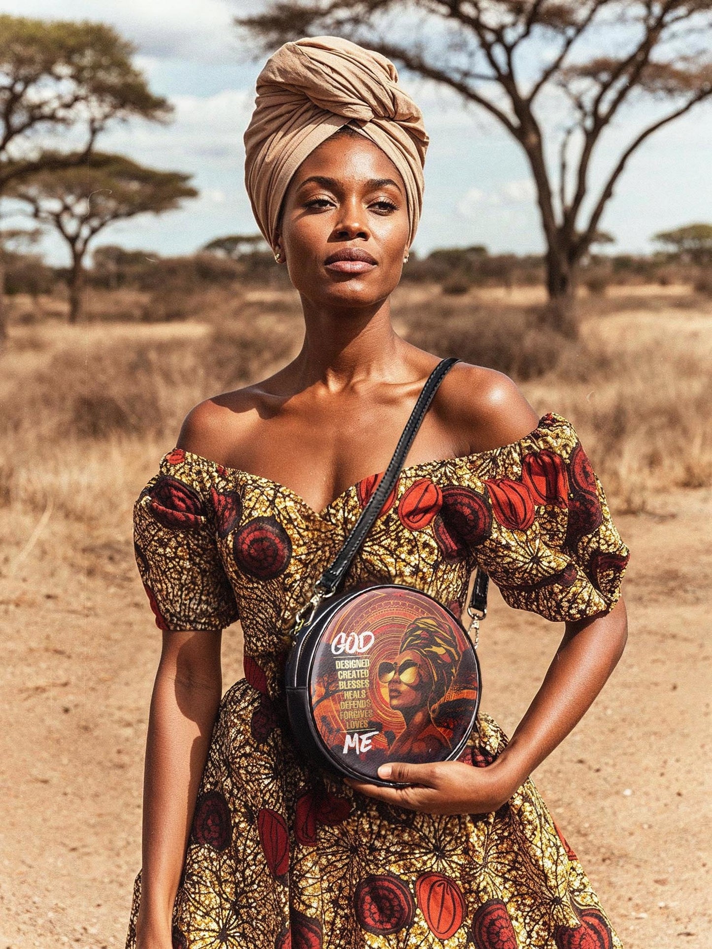 Afroyla "Aseda" Circle Crossbody Bag