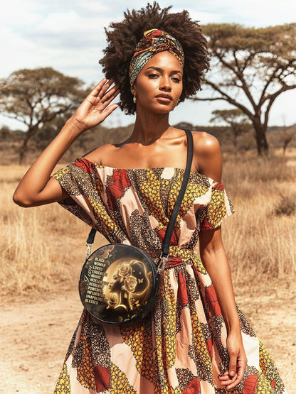 Afroyla "Lumina" Circle Crossbody Bag