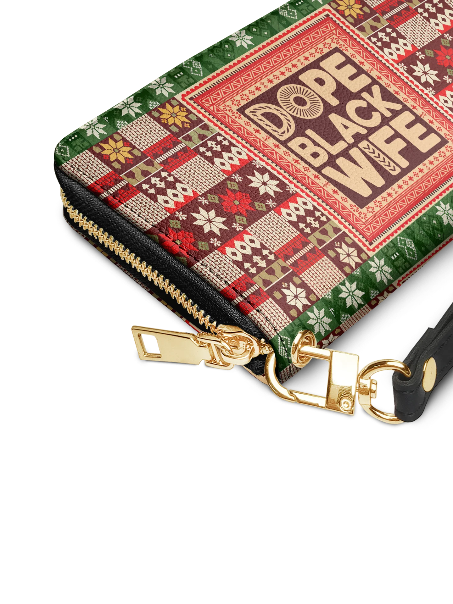 Afroyla "Dope Black Wife" Frosted Pine Wallet