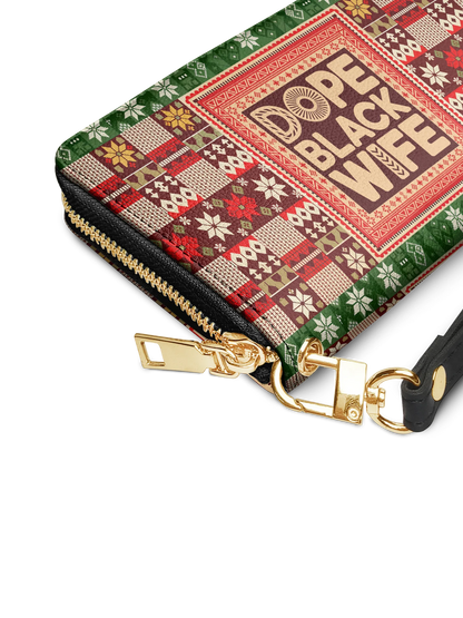 Afroyla "Dope Black Wife" Frosted Pine Wallet