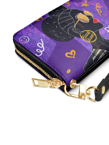 Afroyla "Sanaa" Purple Crayon Wallet