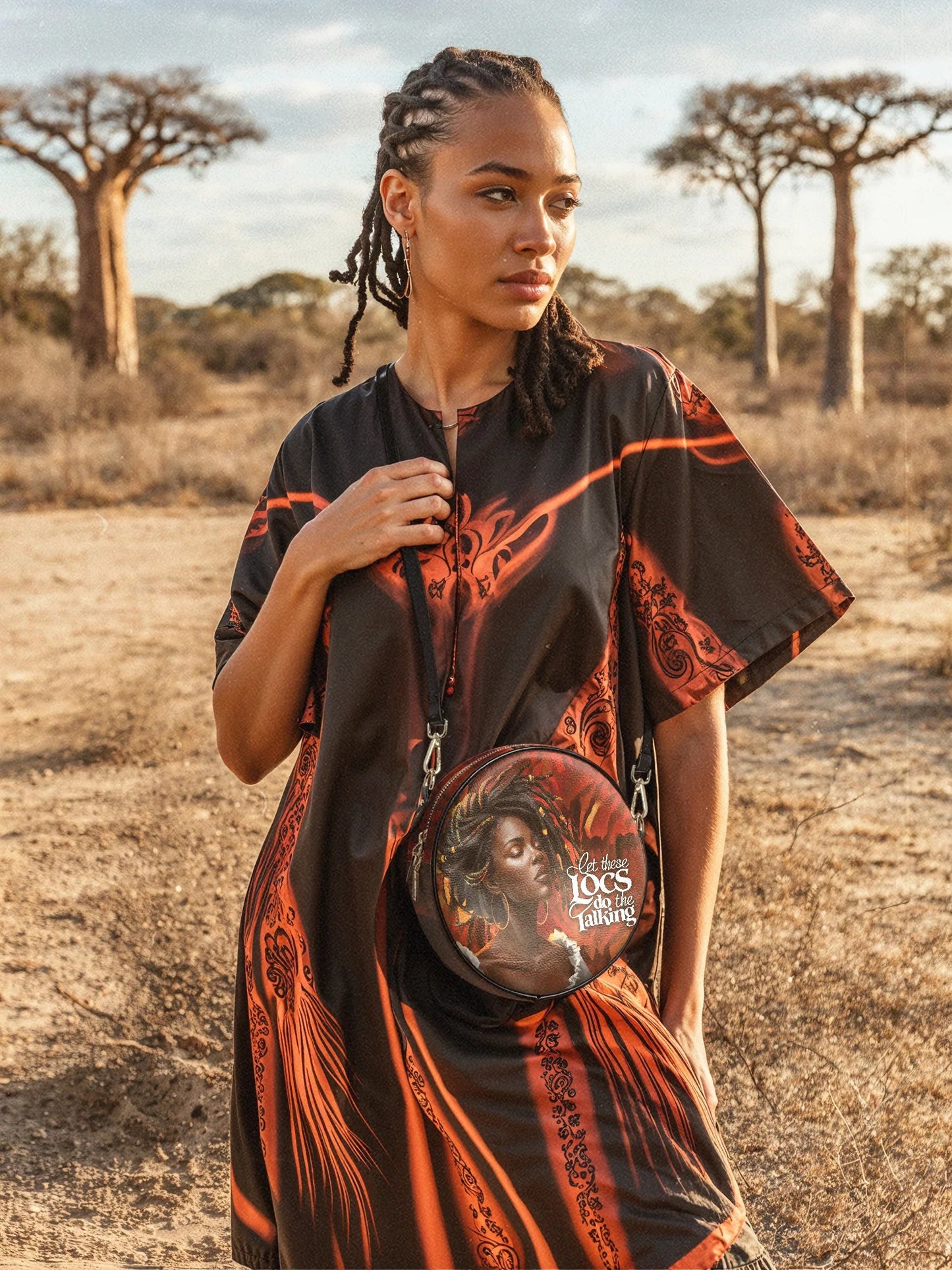 Afroyla "Locella" Circle Crossbody Bag