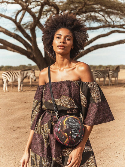 Afroyla "Aurenna" Circle Crossbody Bag