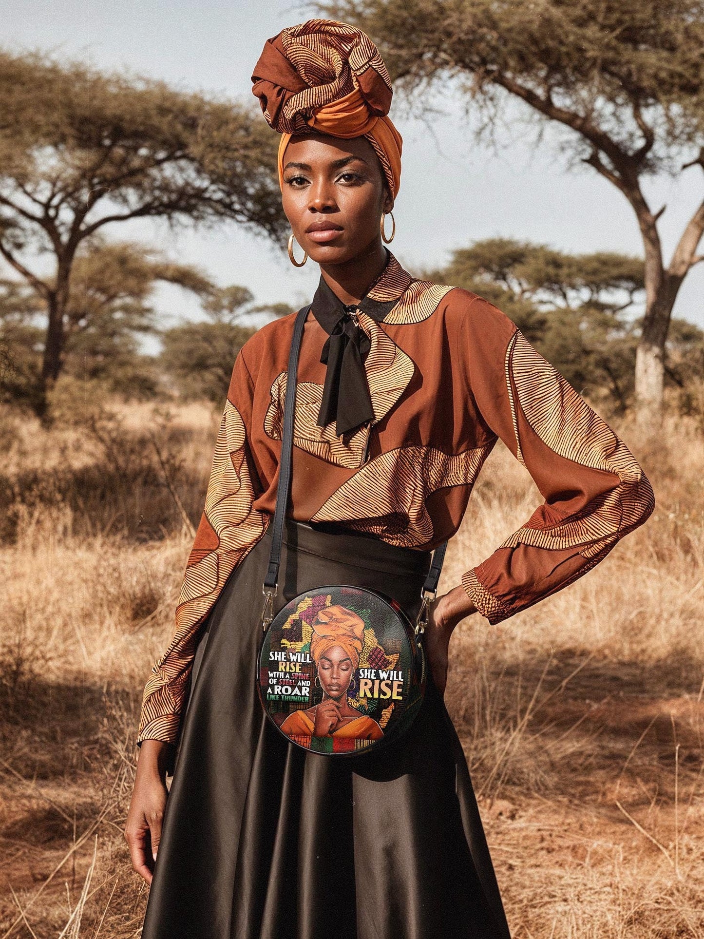 Afroyla "Thundara" Circle Crossbody Bag