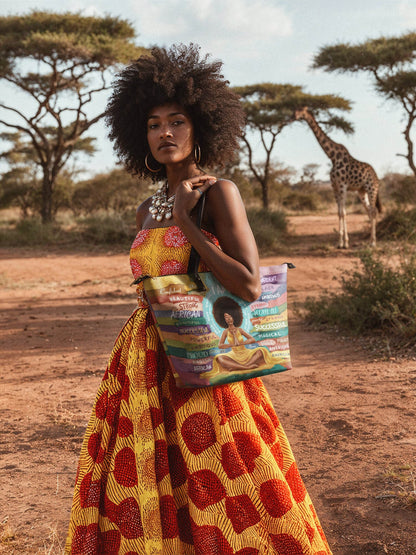 Afroyla "AfroEssence" Leather Tote Bag