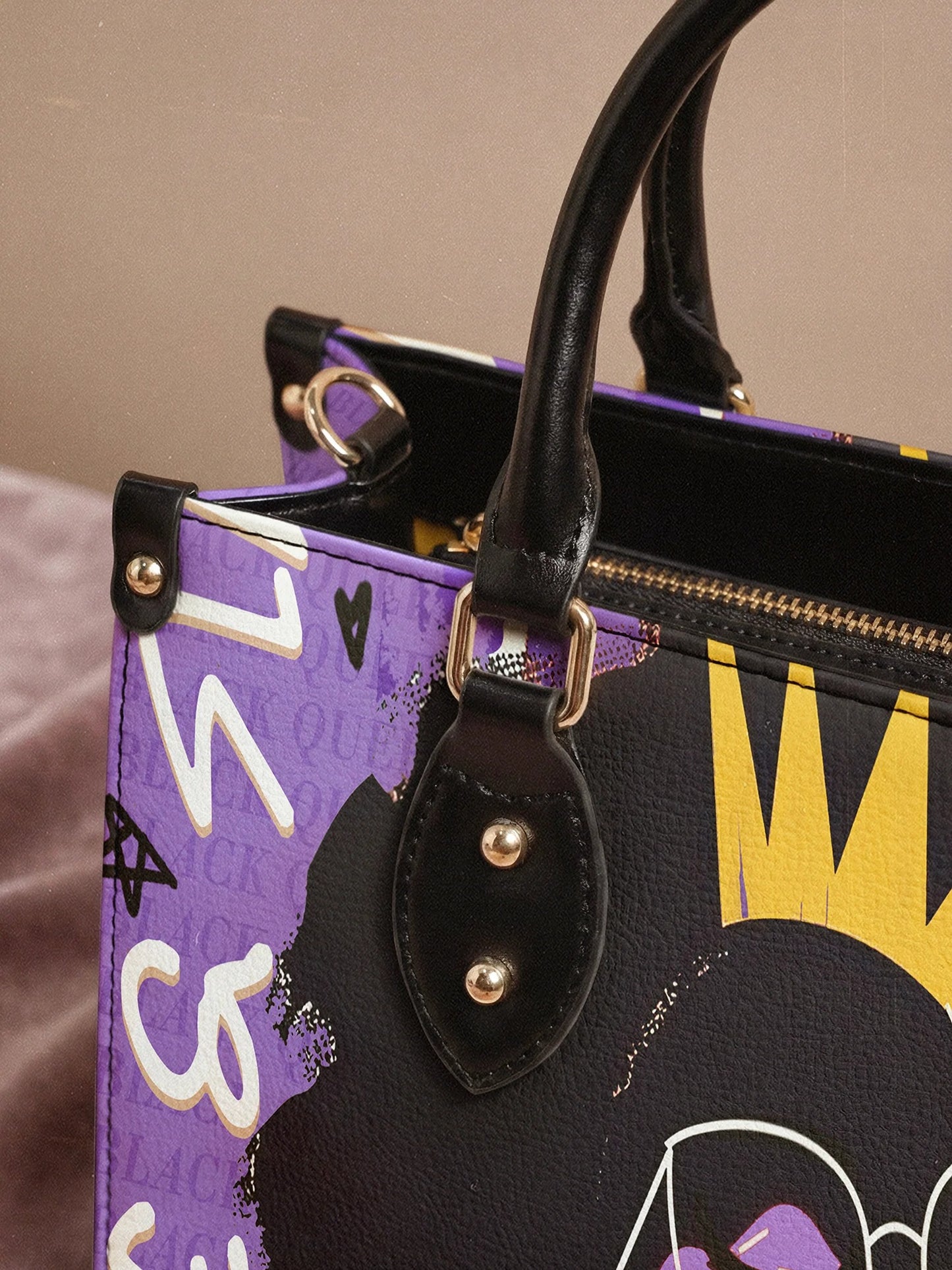 Afroyla "Aina" Grape Soda Leather Handbag
