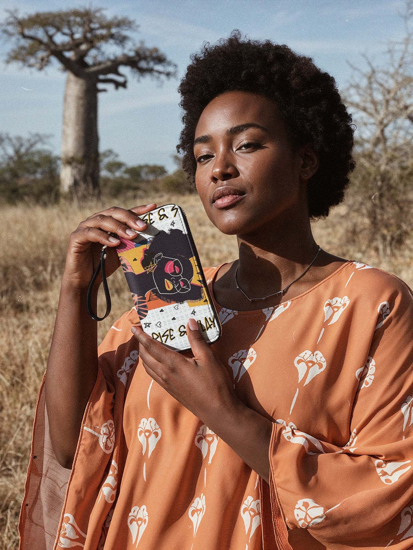 Afroyla "Aina" Coconut White Wallet