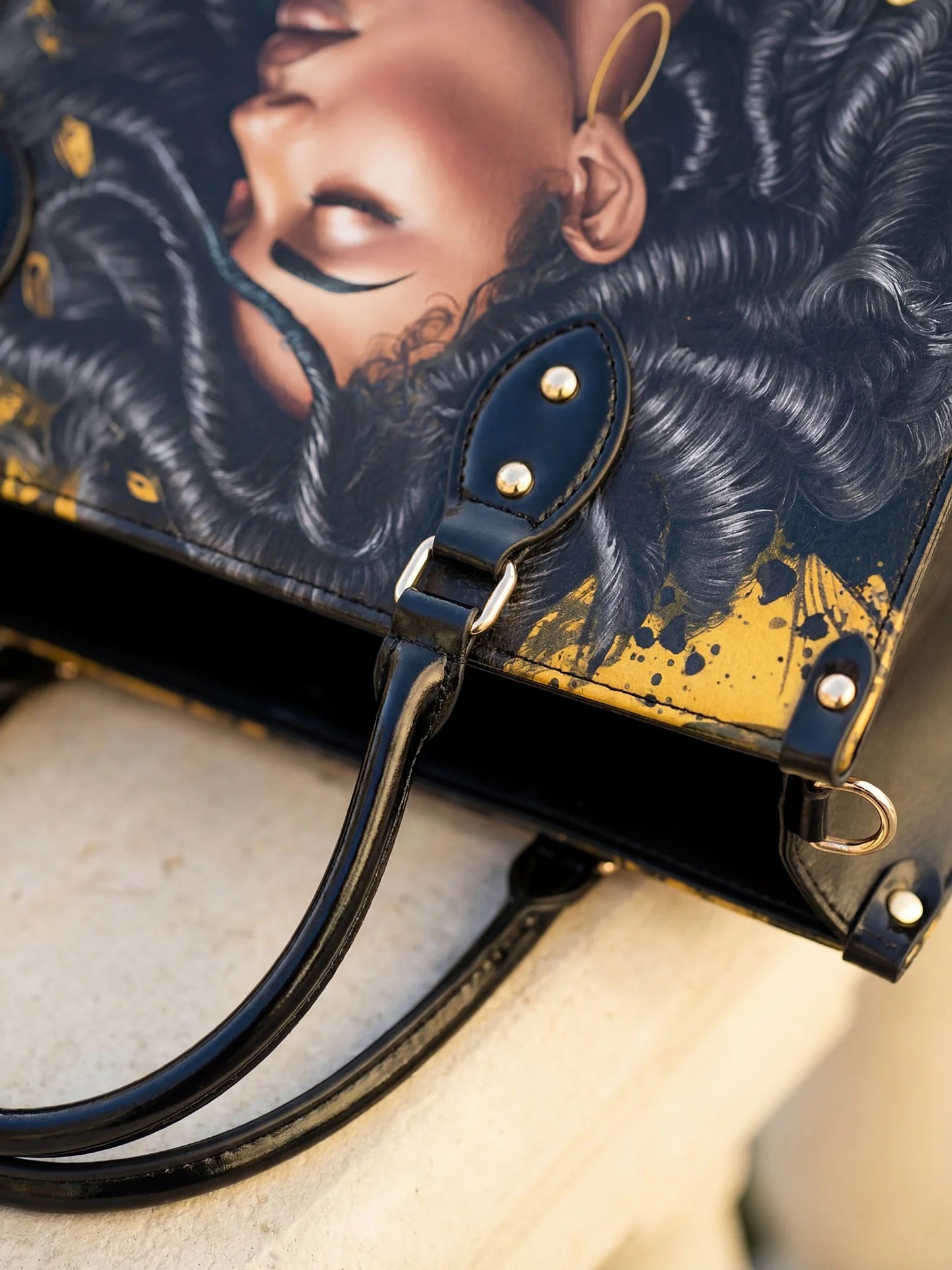 Afroyla "Blacknificent" Leather Handbag