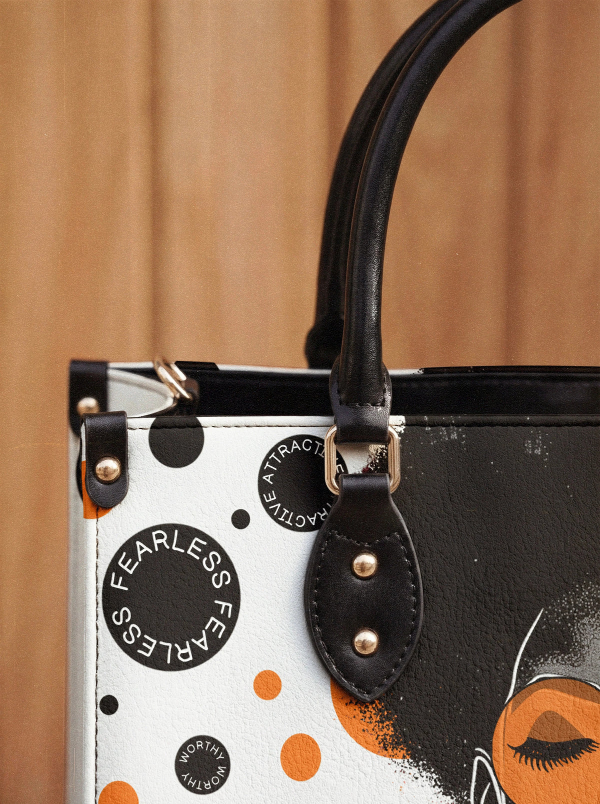 Afroyla "Fahari" Marshmallow Citrus Leather Handbag