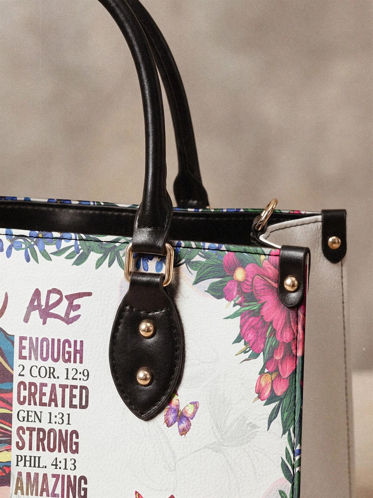 Afroyla "Imani" Dove White Leather Handbag