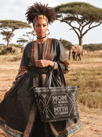 Afroyla "Mamalore" Leather Tote Bag