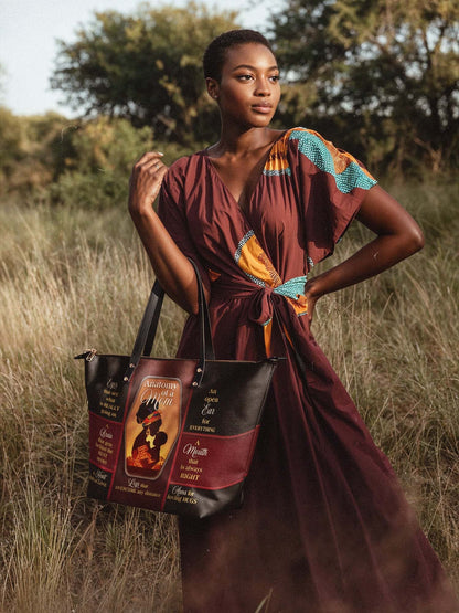 Afroyla "Mamoya" Leather Tote Bag