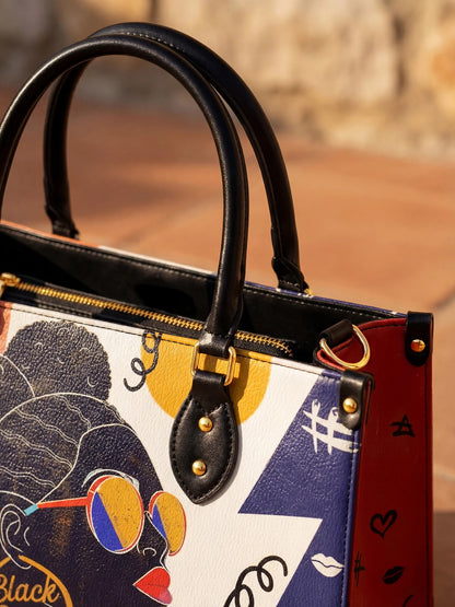 Afroyla "Sanaa" Salt Pop Leather Handbag