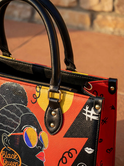 Afroyla "Sanaa" Paprika Leather Handbag