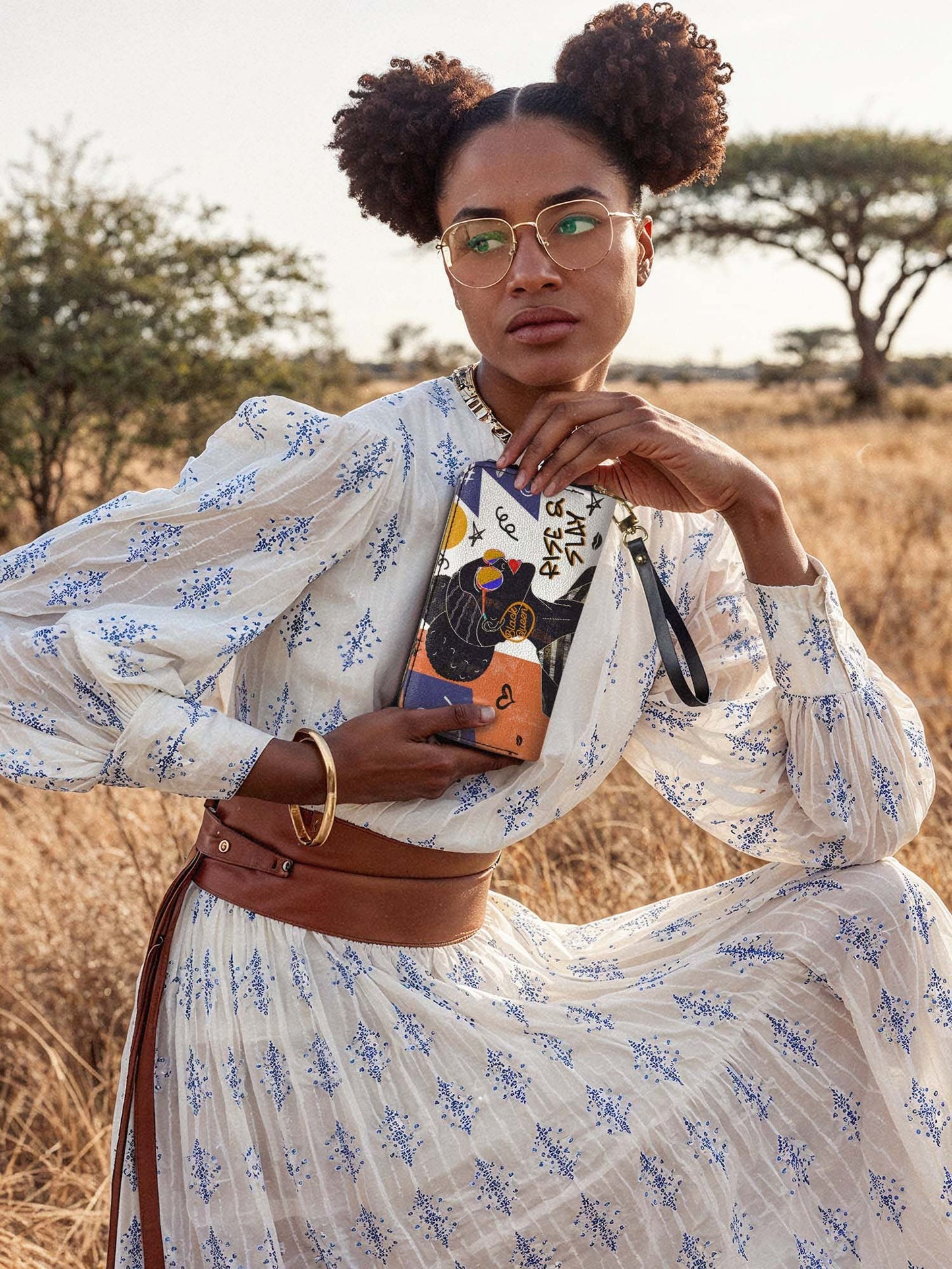 Afroyla "Sanaa" Salt Pop Wallet